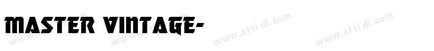 Master Vintage字体转换